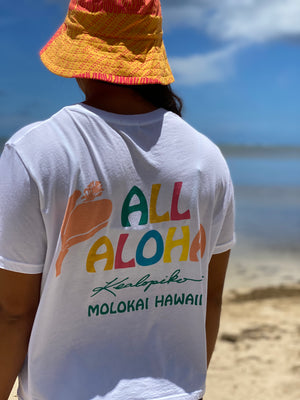 All Aloha | Wahine Cropped Tee - white