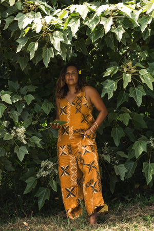 Moana Motifs | Keyhole Jumper - mustard