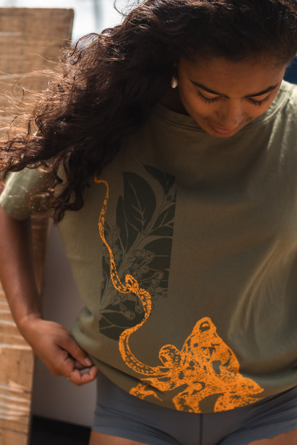 He'e + Alahe'e | Kimono Top - green