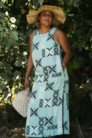 Moana Motifs | Low back Dress - mint