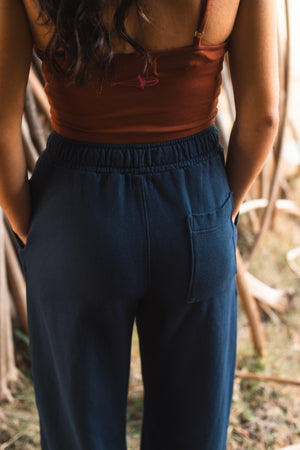 Ka Hae Kalaunu o Liliʻuokalani | Unisex Wide Leg Sweatpants - navy