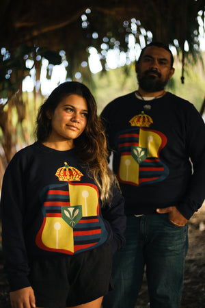 Ka Hae Kalaunu o Liliʻuokalani | Unisex Sweatshirt - maritime blue