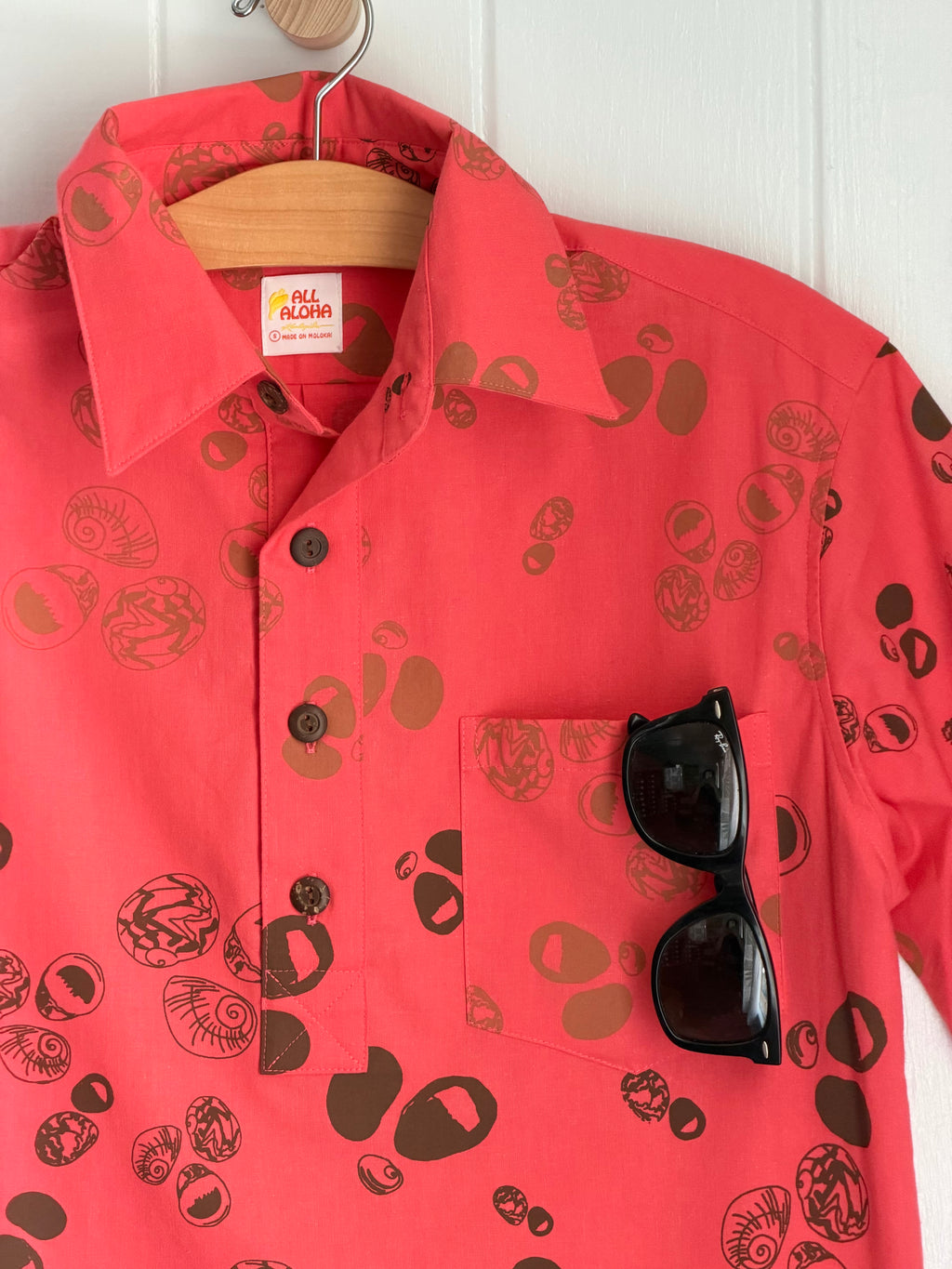 All Aloha | Pullover Aloha Shirt | Kūpeʻe - coral