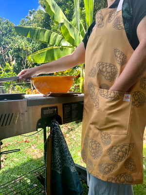 Kawika's Apron | Pūpū 'Alā - mustard - ALL SALES FINAL