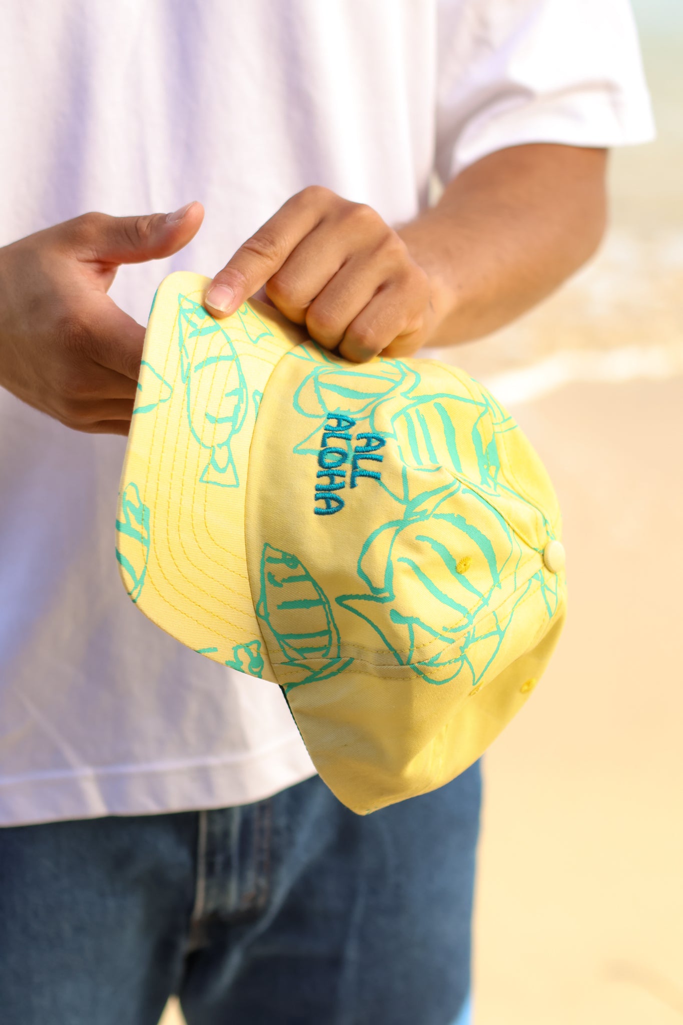 All Aloha | 5-Panel Snapback | Manini - yellow - ALL SALES FINAL