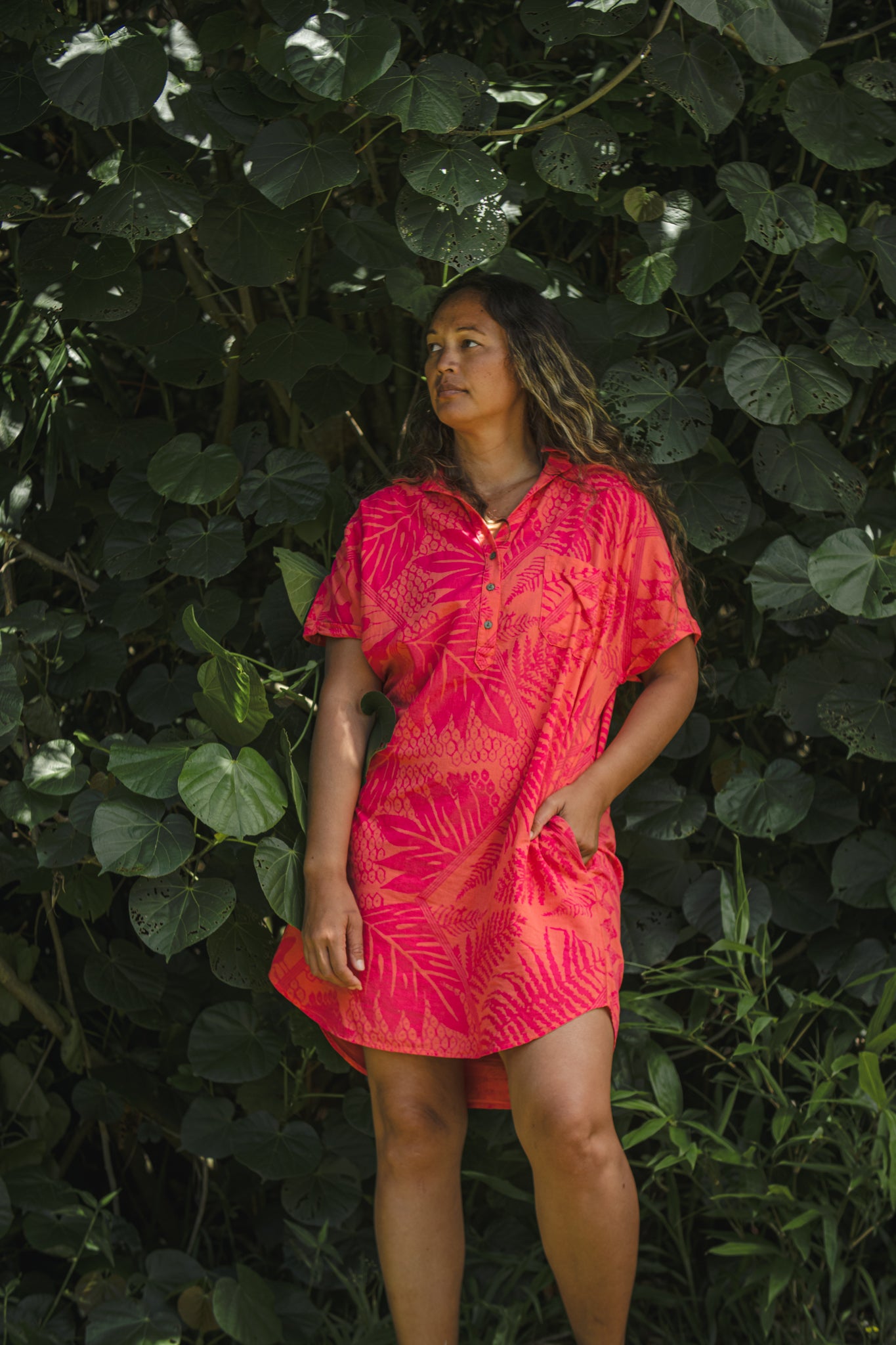 Hālanalana | Collared Dress - orange