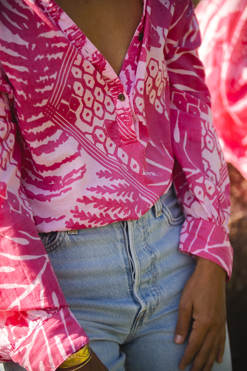 Hālanalana | One-size French Top - light pink