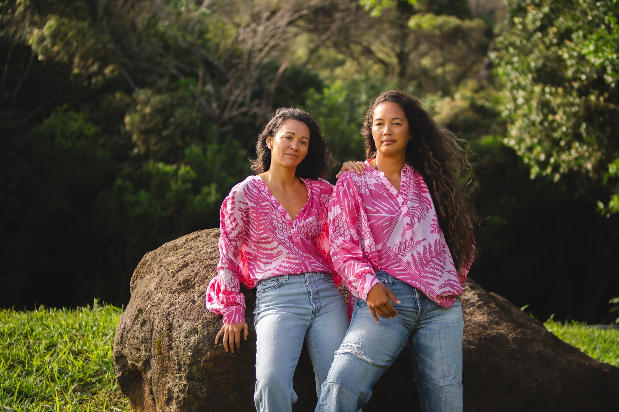 Hālanalana | One-size French Top - light pink