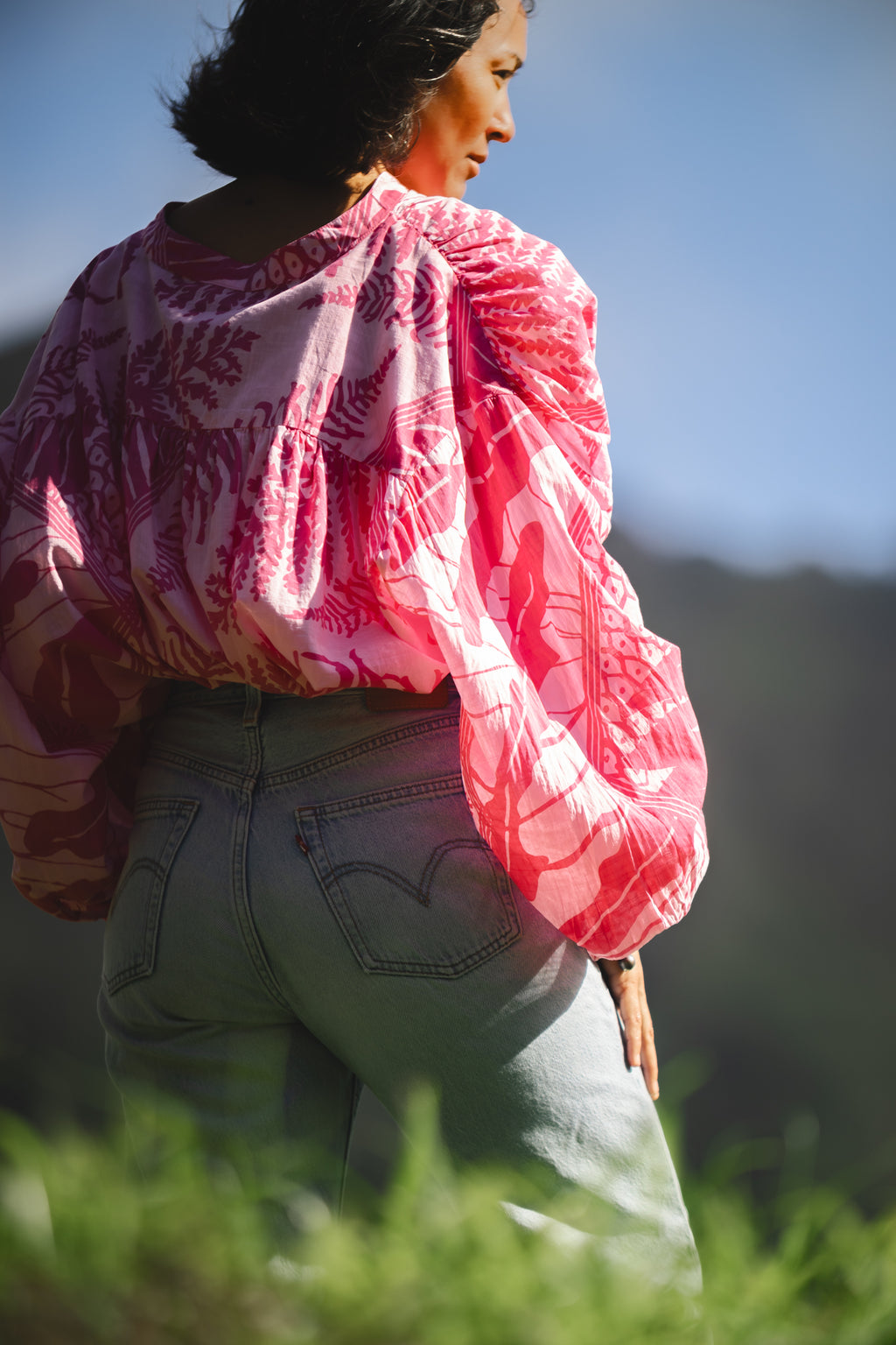 Hālanalana | One-size French Top - light pink