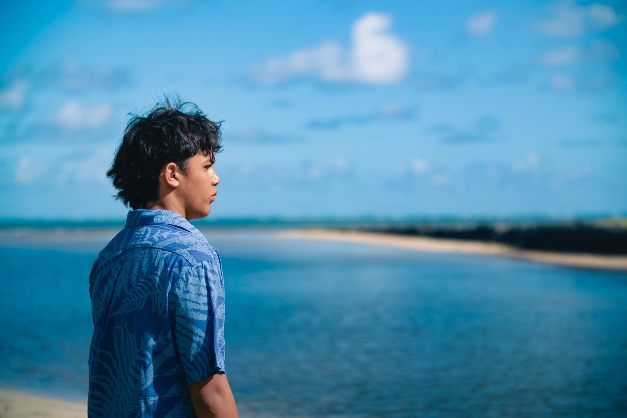 Hālanalana | Kāne Pullover - periwinkle