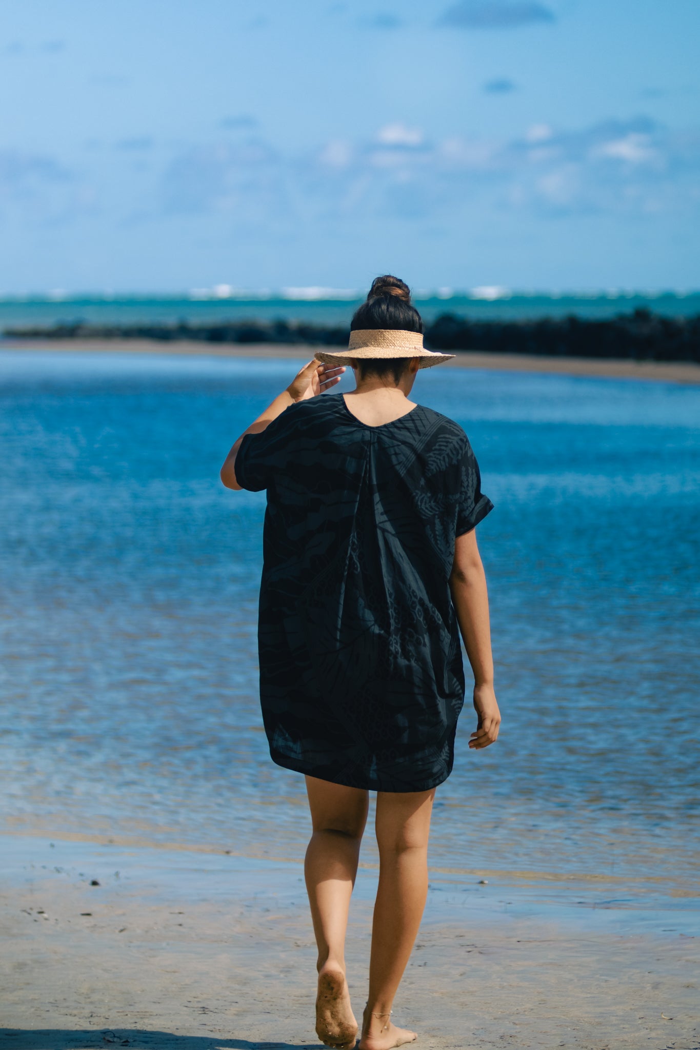 Hālanalana | Kimono Dress - black