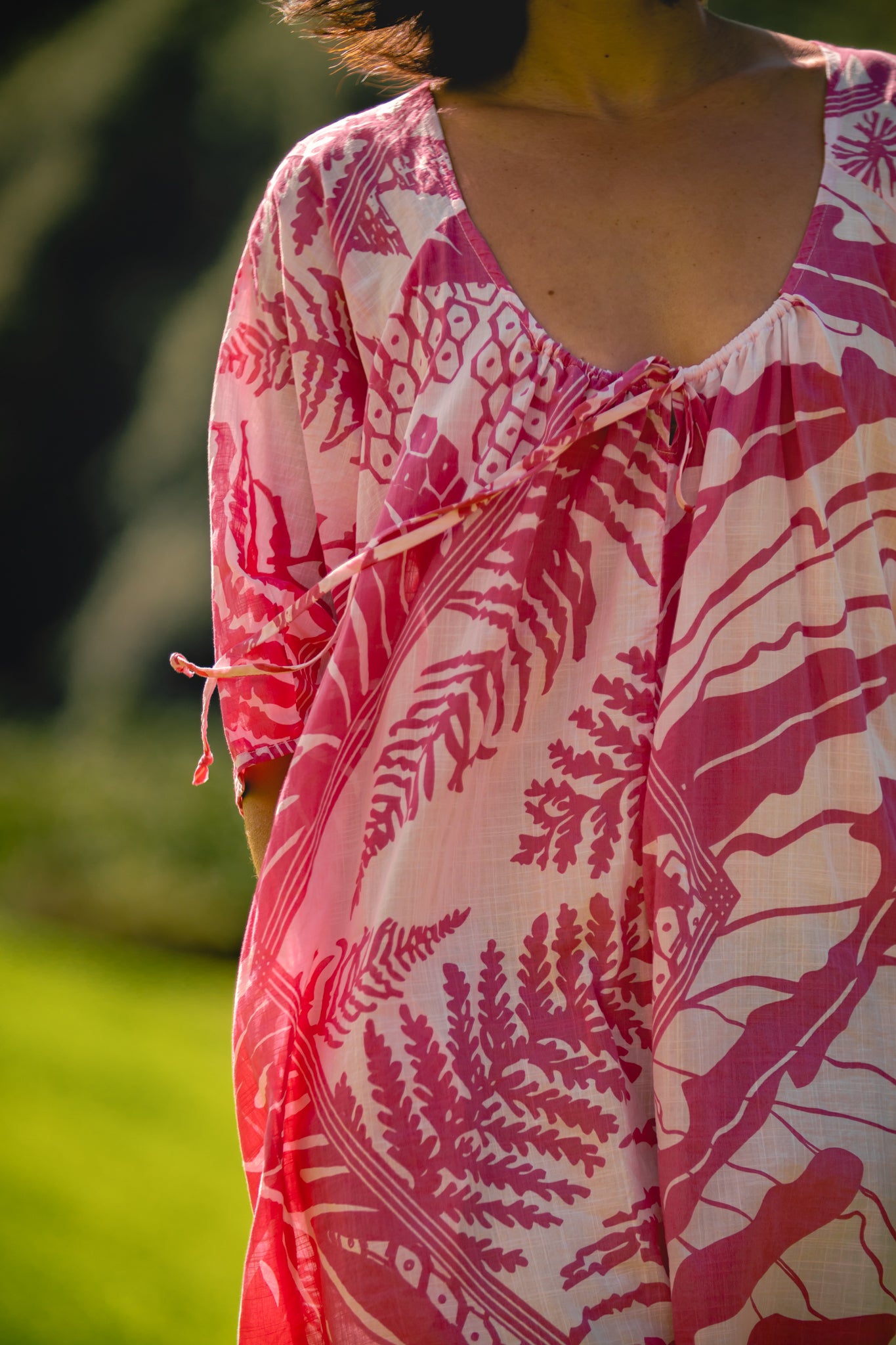 Hālanalana | Tie-front Romper - white