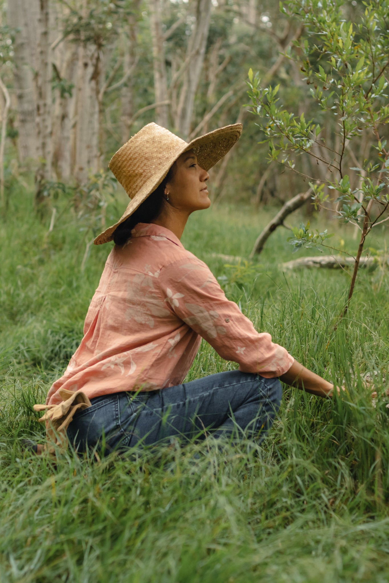 ʻIliahi | Linen Popover Top - dusty rose