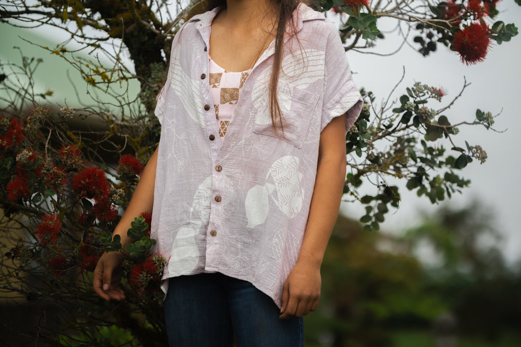 Ipu | Wahine Aloha Shirt - light purple