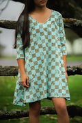 Ipu | 3/4 Sleeve Dress - aqua
