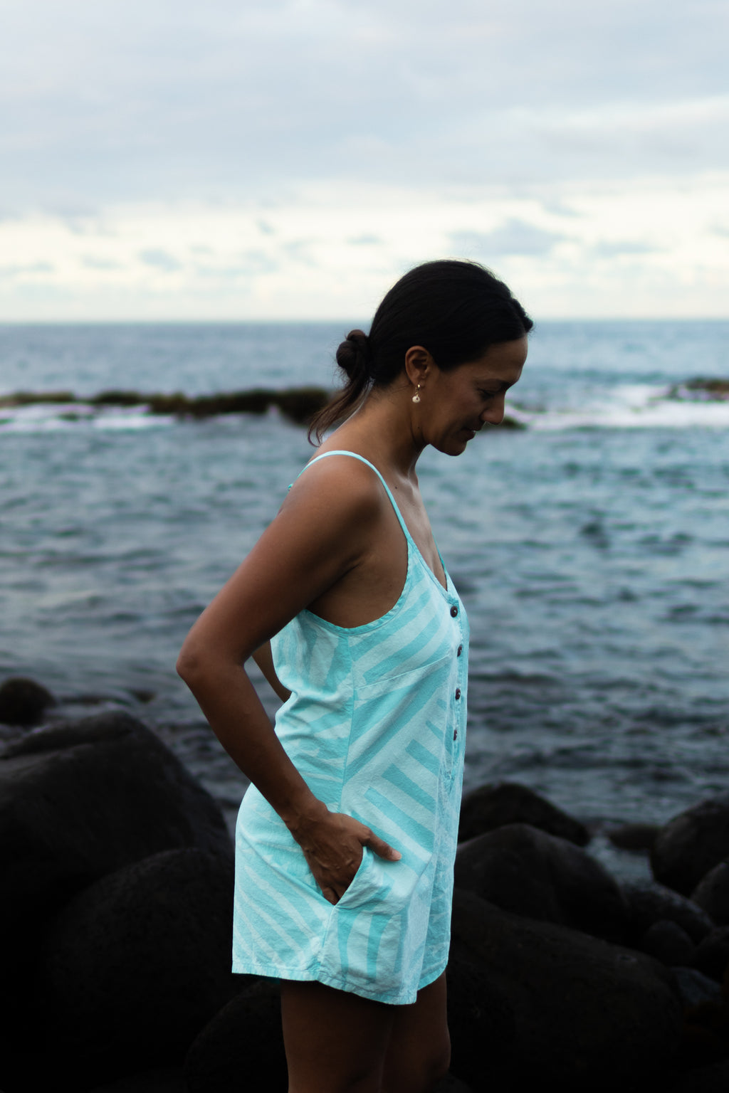 Kīkākapu | Aeʻo Romper - aqua