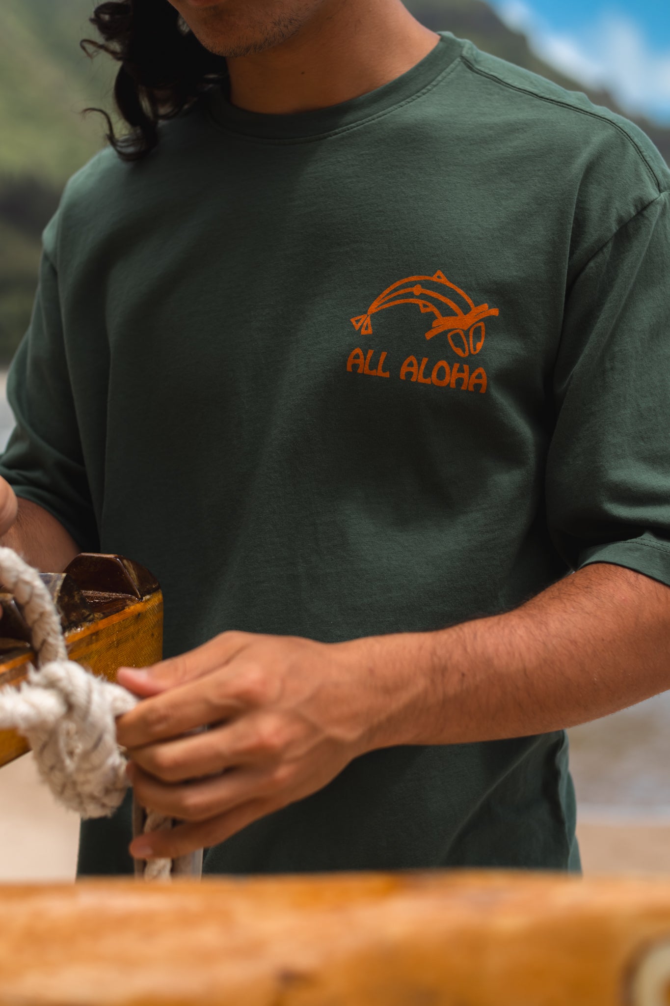 All Aloha | Kāne Oversized Tee - green