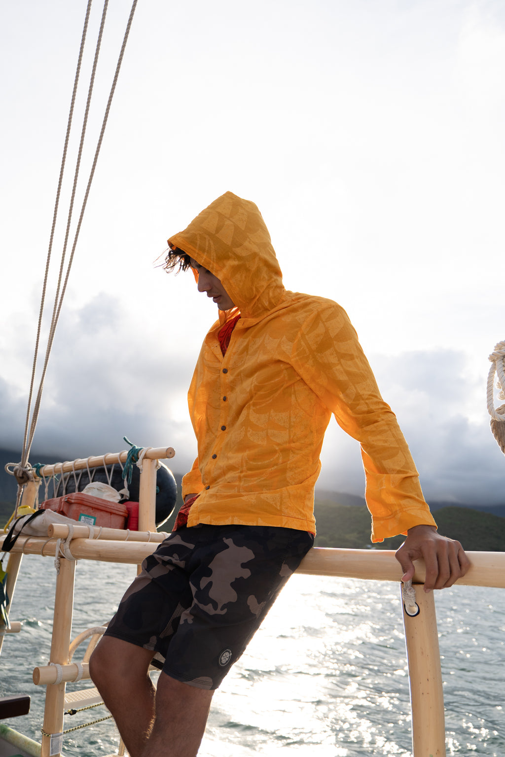 He Waʻa He Moku | Unisex Hoodie - orange